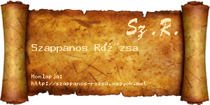 Szappanos Rózsa névjegykártya